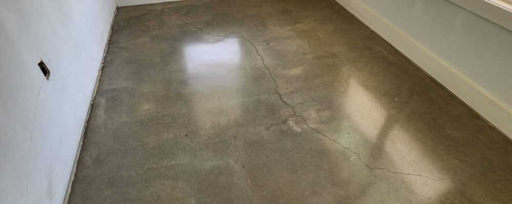After image of interior concrete floor that has been polished and sealed.
